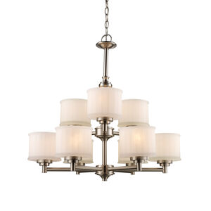 Cahill 9 Light 28 inch Brushed Nickel Chandelier Ceiling Light