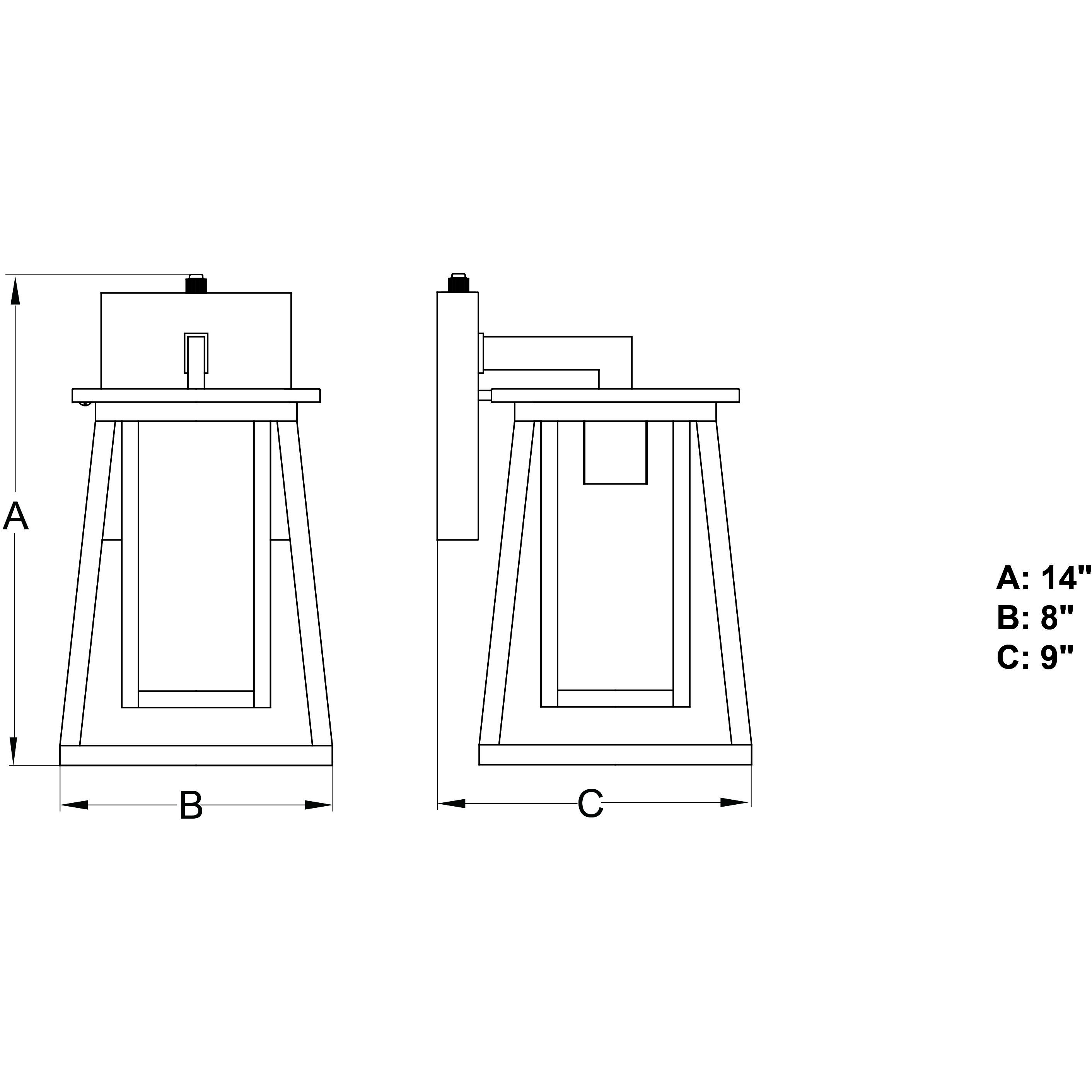 Blackwell LED 14 inch Matte Black Outdoor Wall