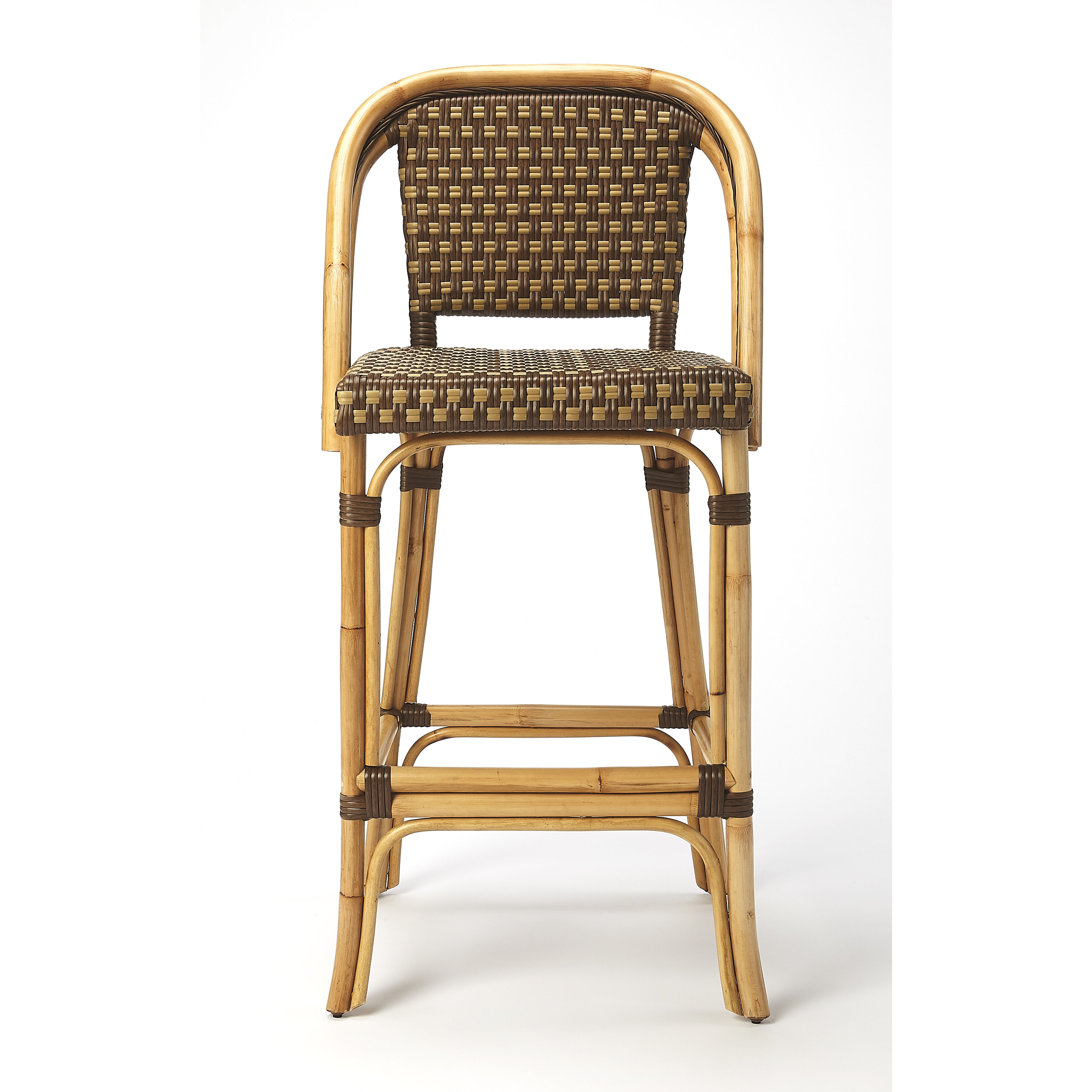 Designer'S Edge Lila Rattan 41 inch Brown Barstool