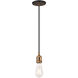 Bulstrode's Workshop 1 Light 2 inch Aged Gold Brass Pendant Ceiling Light