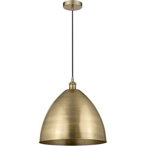 Edison Dome LED 16 inch Antique Brass Mini Pendant Ceiling Light