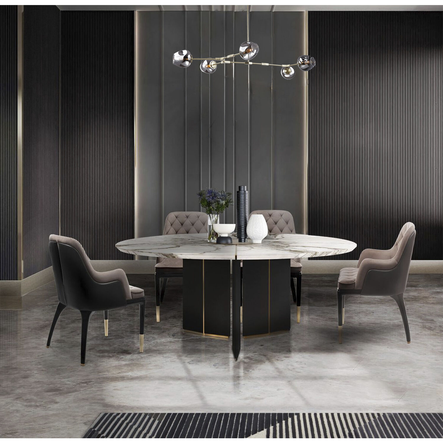 Canada 5 Light 23.6 inch Brass Chandelier Ceiling Light