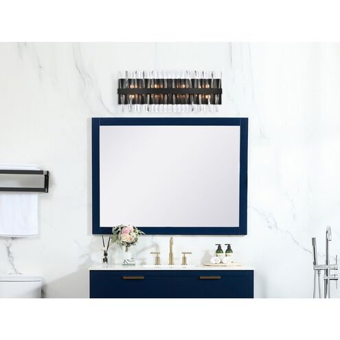 Serephina 8 Light 30 inch Black Bath Sconce Wall Light