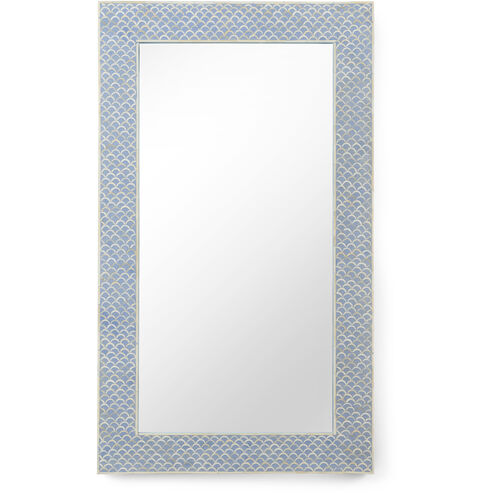 Chelsea House 47 X 28 inch Cream/Light Blue/Clear Wall Mirror