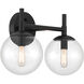 Auresa 2 Light 16 inch Coal Bath Vanity Wall Light