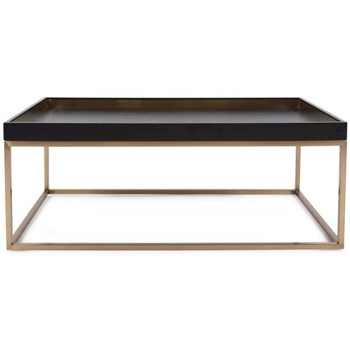 Vassio 48 X 18 inch Black/Gold Coffee Table