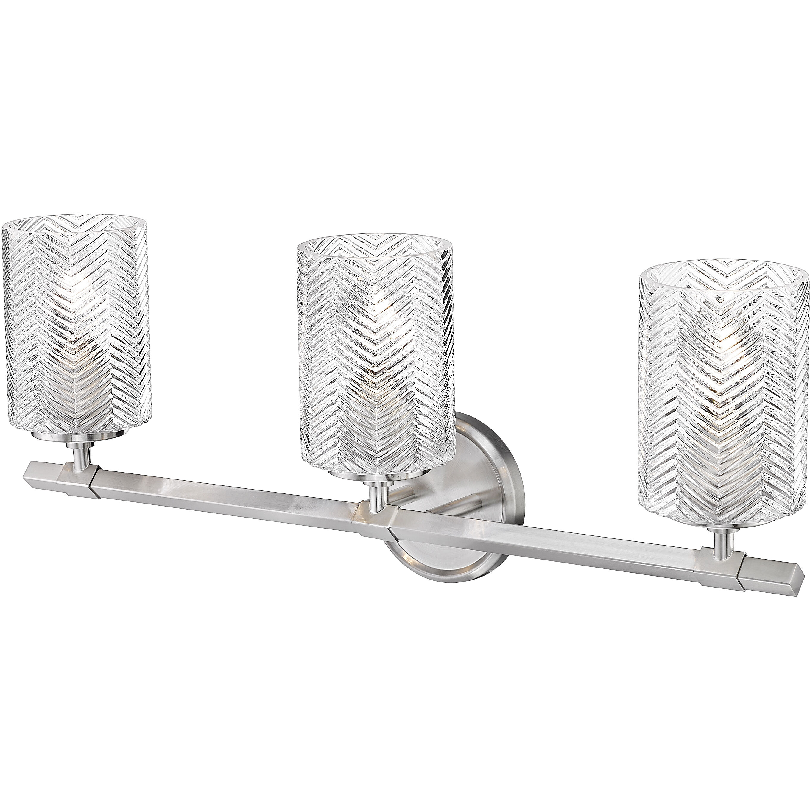 Dover Street 3 Light 24.5 inch Brushed Nickel Vanity Wall Light