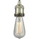 Franklin Restoration Bare Bulb LED 2 inch Antique Brass Mini Pendant Ceiling Light
