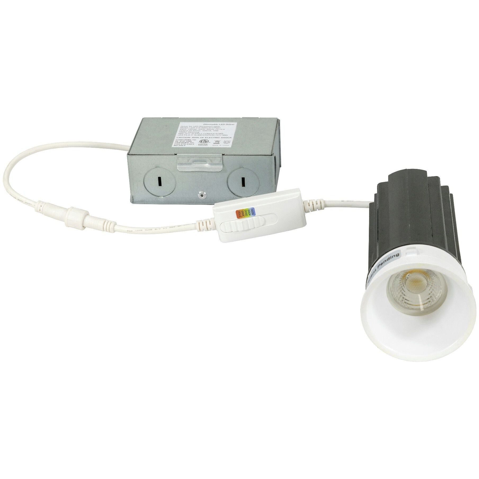 Miniature White Downlight, Trimless Recessed