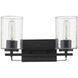 Orella 2 Light 15 inch Matte Black Sconce Wall Light
