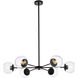 Briggs 6 Light 36 inch Black Pendant Ceiling Light