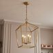 Townsend 4 Light 17 inch Warm Brass Pendant Ceiling Light, Essentials