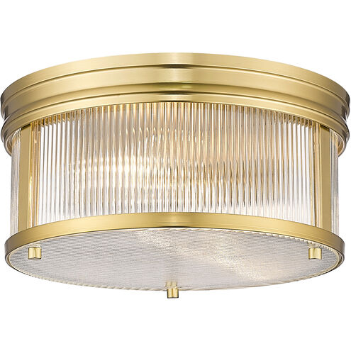 Carnaby 2 Light 13 inch Modern Gold Flush Mount Ceiling Light