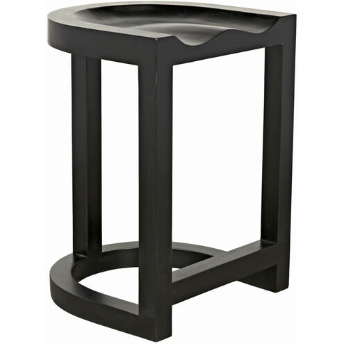 Saddle 26 inch Hand Rubbed Black Counter Stool