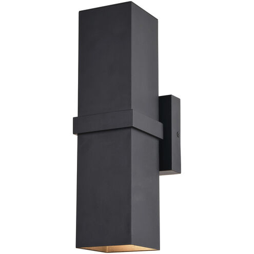 Lavage 2 Light 14 inch Textured Black Outdoor Wall