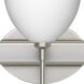 Brella 3 Light 23 inch Satin Nickel Vanity Lighting Wall Light in Halogen, White Glass