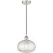 Edison Ithaca 1 Light 10 inch Polished Nickel Cord Hung Mini Pendant Ceiling Light