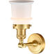 Franklin Restoration Small Canton LED 6.5 inch Satin Gold Sconce Wall Light in Matte White Glass, Franklin Restoration