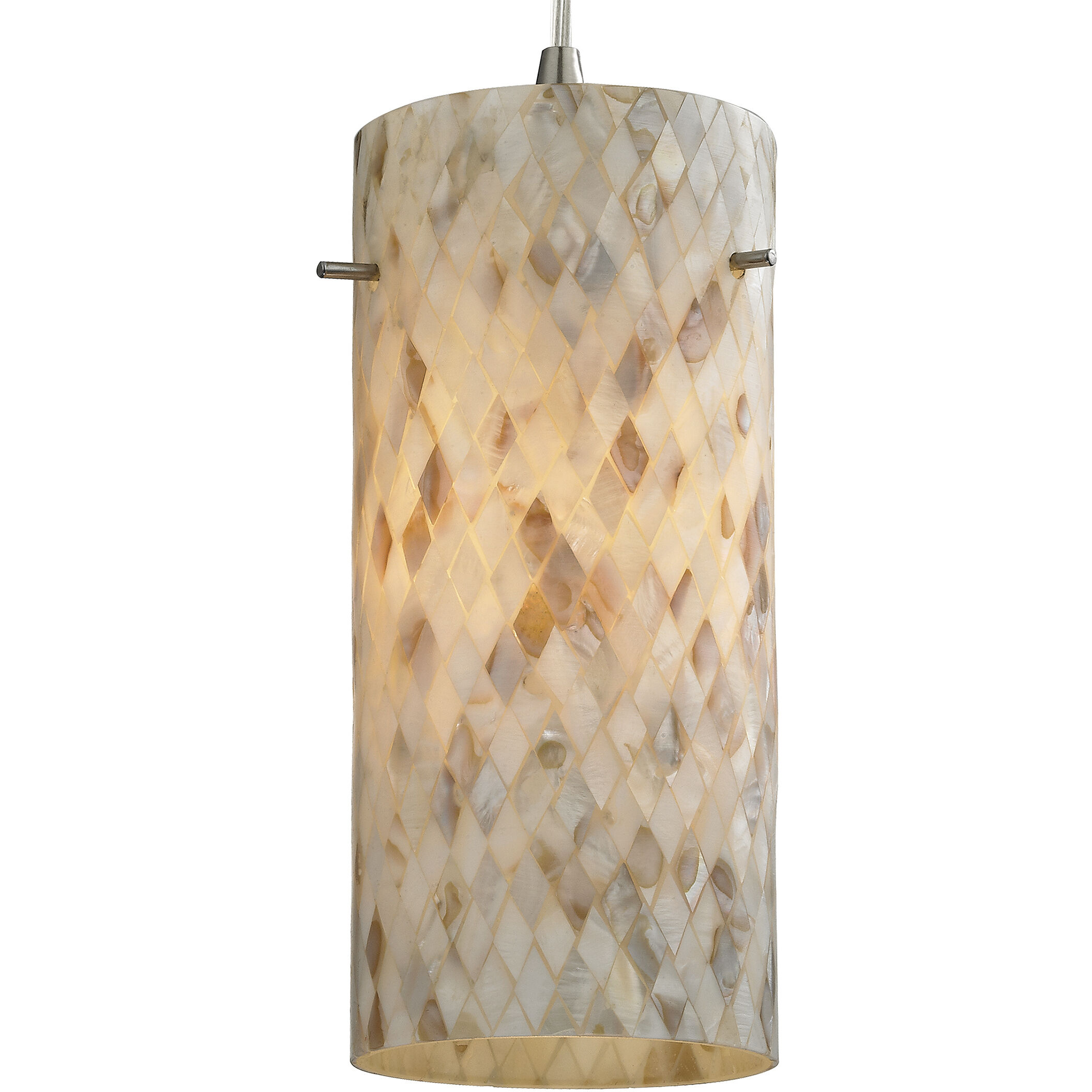 Capri 1 Light 5 inch Satin Nickel Pendant Ceiling Light