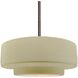 Radiance Collection - Tier Pendant Ceiling Light in Brushed Nickel, Black Cord, Replaceable Bulb, Vanilla Gloss, 14.5W x 5.25H, Form+Finish+Function