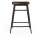Arlington 26" Square Leather 26" Counter Stool in Medium Brown