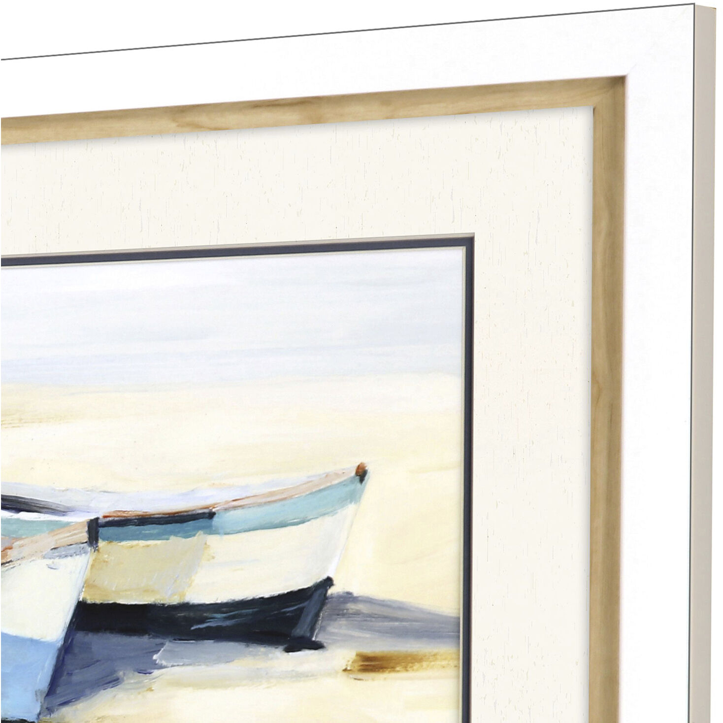 Waterside Blue and Beige Framed Art, Propac
