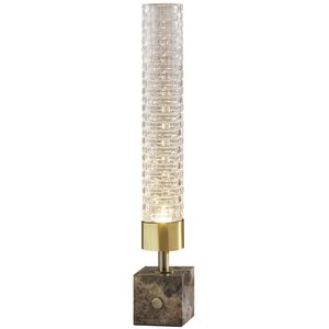 Harriet 19 inch 4.00 watt Antique Brass Table Lantern Lamp Portable Light 
