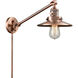 Railroad 21 inch 60.00 watt Antique Copper Swing Arm Wall Light, Franklin Restoration