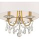 Othello 3 Light 14 inch Vibrant Gold Mini Chandelier Ceiling Light in Clear Hand Cut