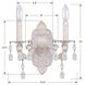Paris Market 2 Light 10 inch Antique White Sconce Wall Light in Clear Swarovski Strass