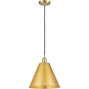 Ballston Cone 1 Light 12 inch Satin Gold Mini Pendant Ceiling Light