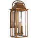Sean Lavin Wellsworth 3 Light 18.25 inch Natural Copper Outdoor Wall Lantern