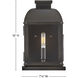 Heritage Tiverton 1 Light 12 inch Dark Oxidized Brass Outdoor Wall Mount