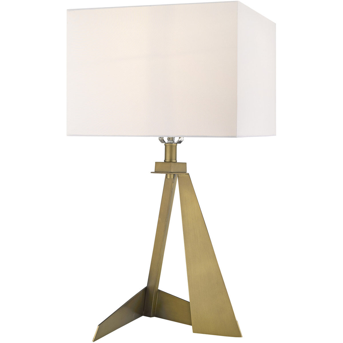 Stratos 25 inch 100.00 watt Aged Brass Table Lamp Portable Light