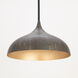 Fleur 1 Light 20 inch Black and Gold Single Pendant Ceiling Light