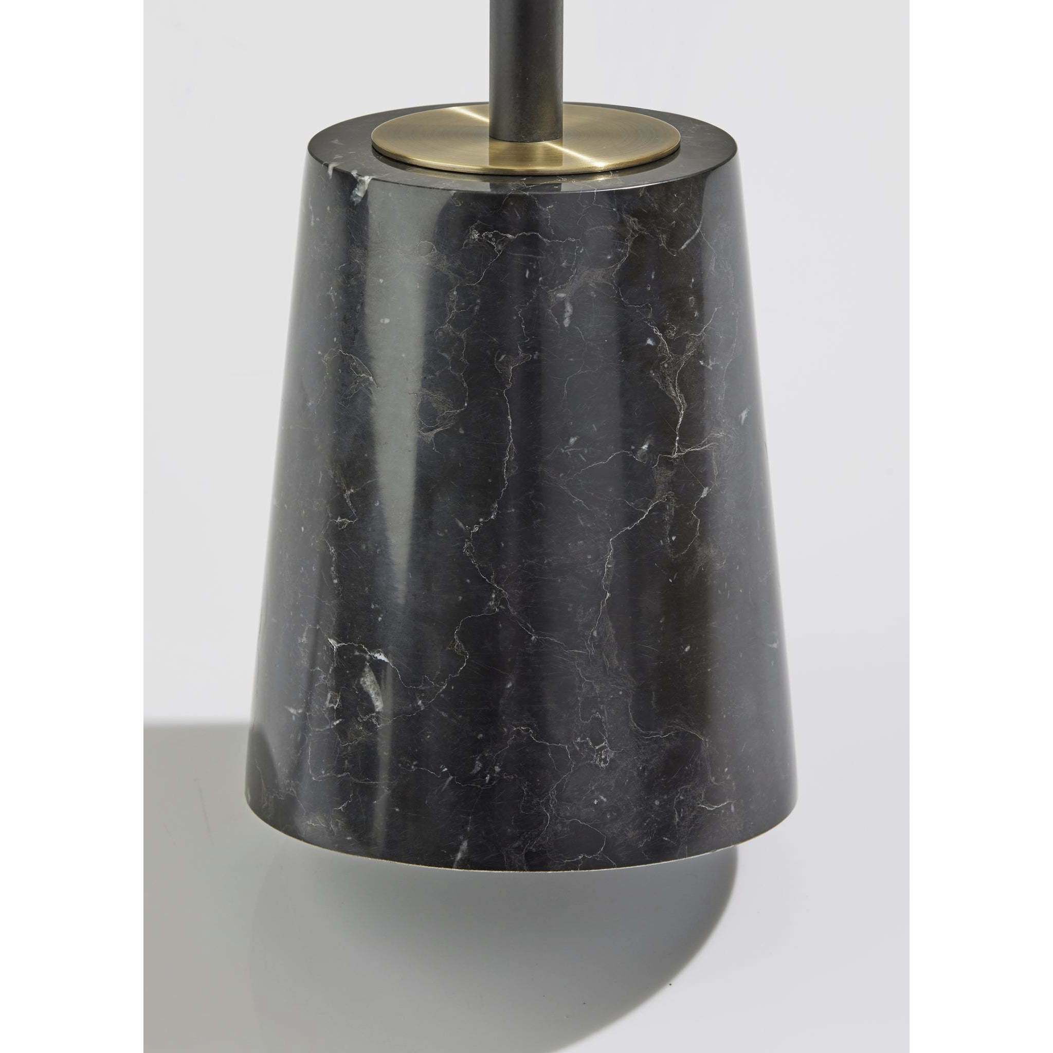 Flair 71 inch 24.00 watt Black / Antique Brass Accents Floor Lamp Portable Light, ADS360