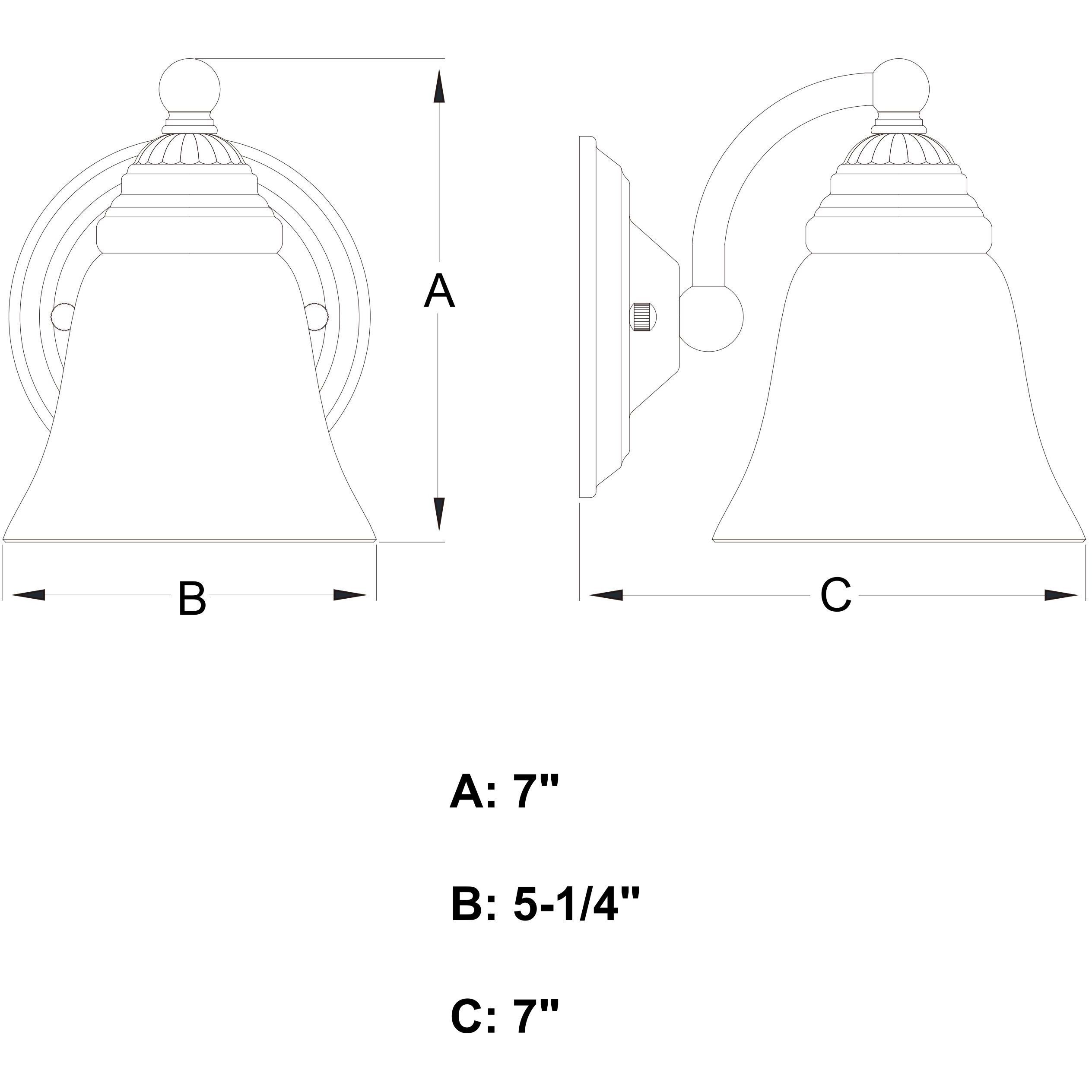 Standford LED 7 inch Oil Burnished Bronze Bathroom Light Wall Light