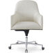 Hudson Pebble Grey Desk Chair, Wooden, Upholstered