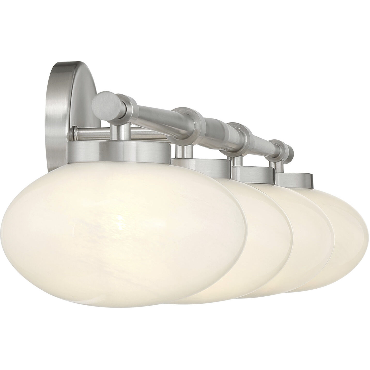 Barrow 4 Light 33.75 inch Satin Nickel Bathroom Vanity Light Wall Light