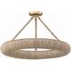 Oakley 1 Light 24 inch Soft Gold Semi Flush Ceiling Light