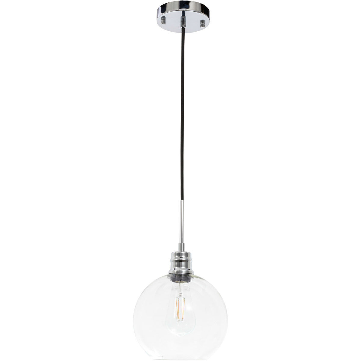 Emett 1 Light 8 inch Chrome Pendant Ceiling Light