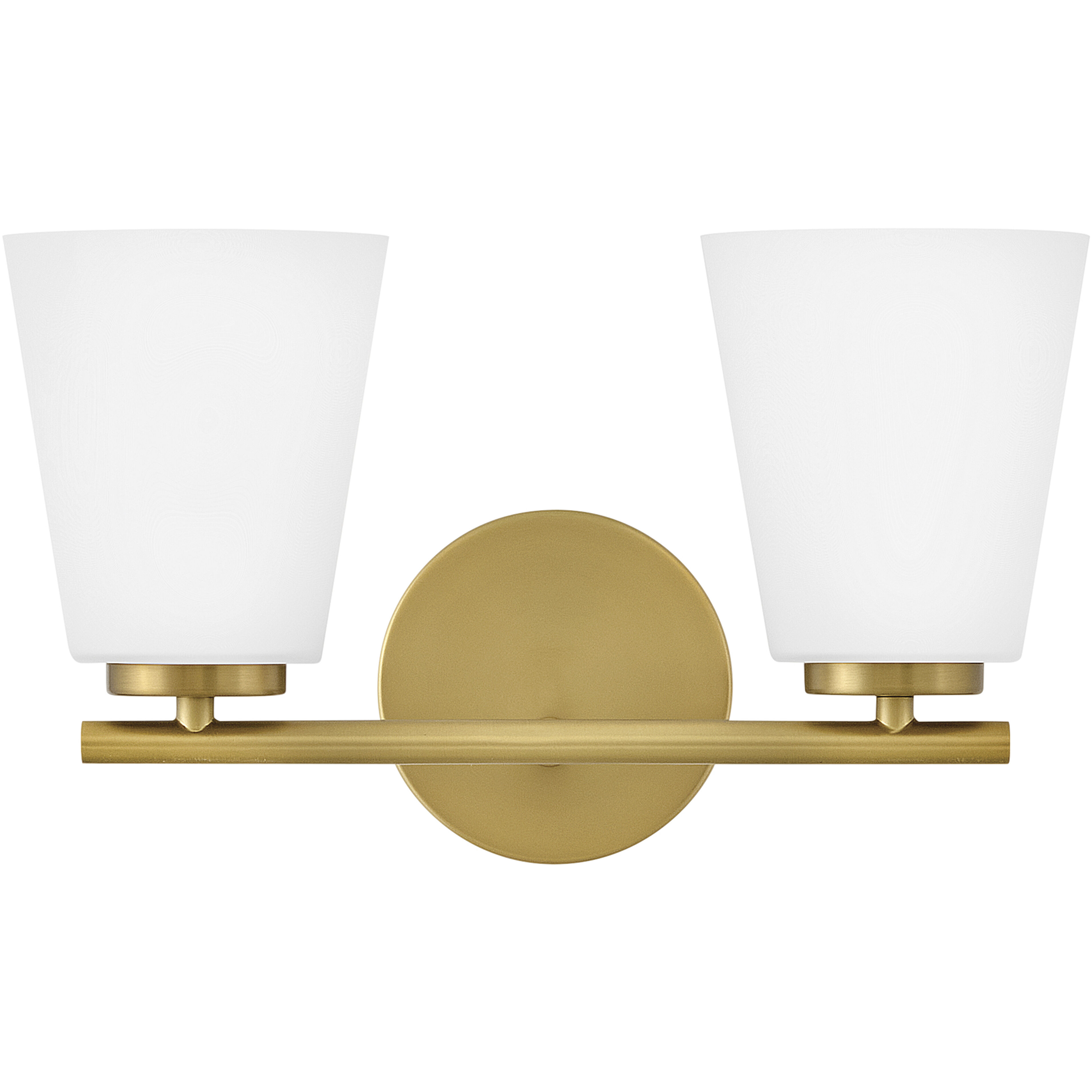 Bri 2 Light 15 inch Lacquered Brass Bath Light Wall Light