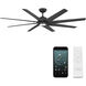 Roboto XL 70 inch Matte Black Downrod Ceiling Fan in 3000K