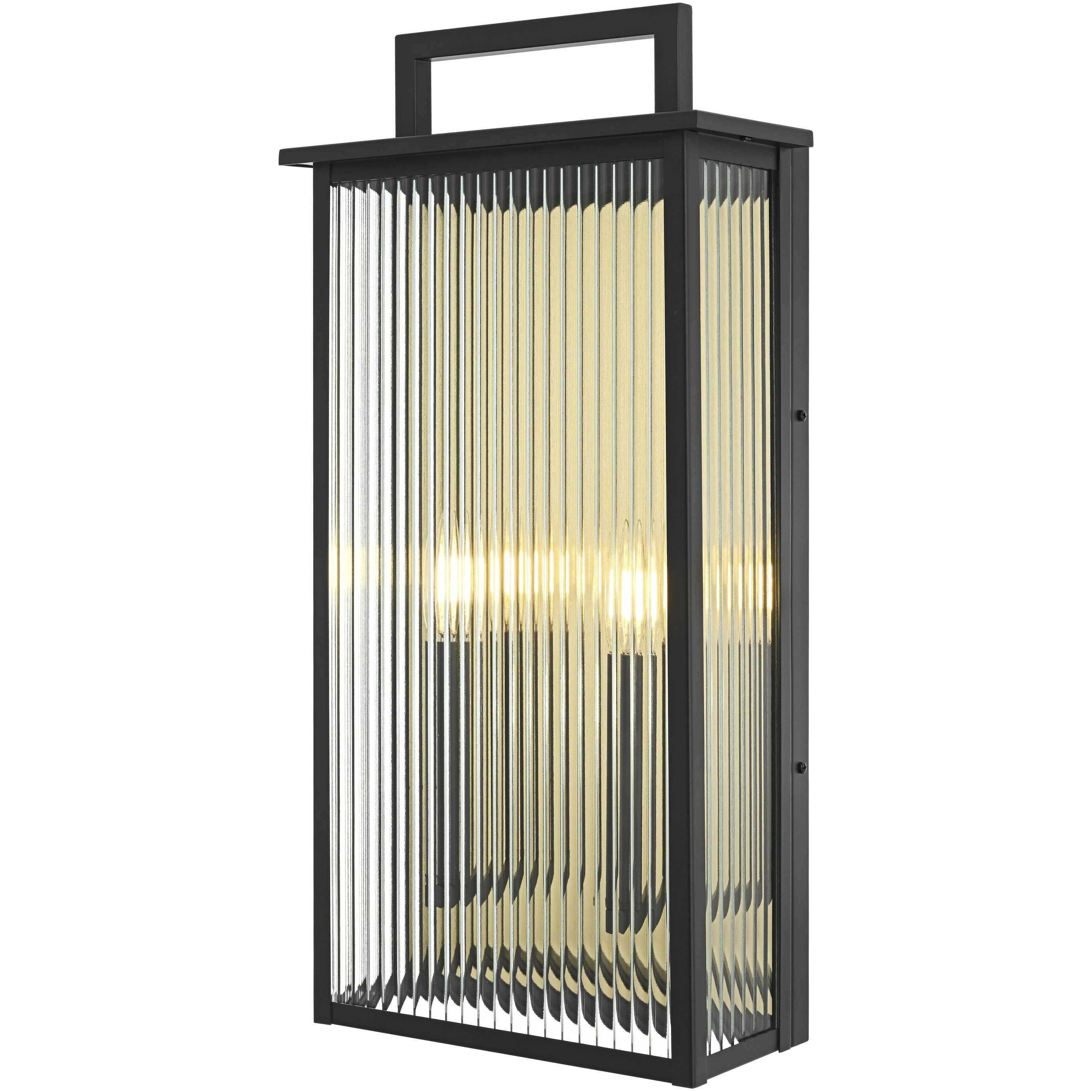 Kannon 2 Light 23 inch Black Outdoor Wall Sconce