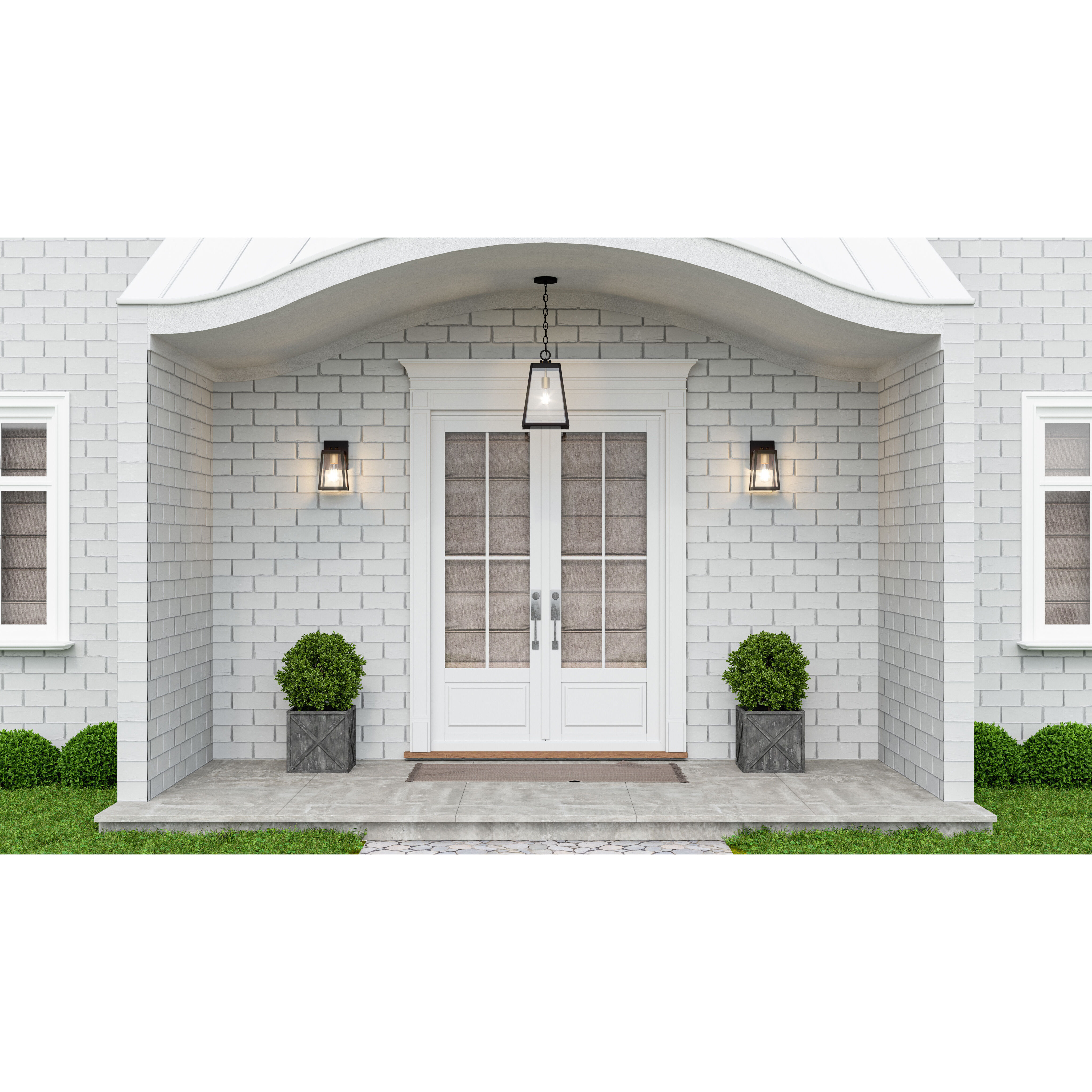 Amberly Grove 1 Light 9 inch Western Bronze Outdoor Hanging Lantern