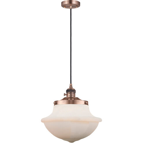 Franklin Restoration Oxford LED 12 inch Antique Copper Mini Pendant Ceiling Light