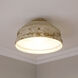 Keating 3 Light 13.75 inch Antique Ivory Flush Mount Ceiling Light