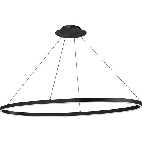 Circulo LED 44 inch Matte Black Chandelier Ceiling Light