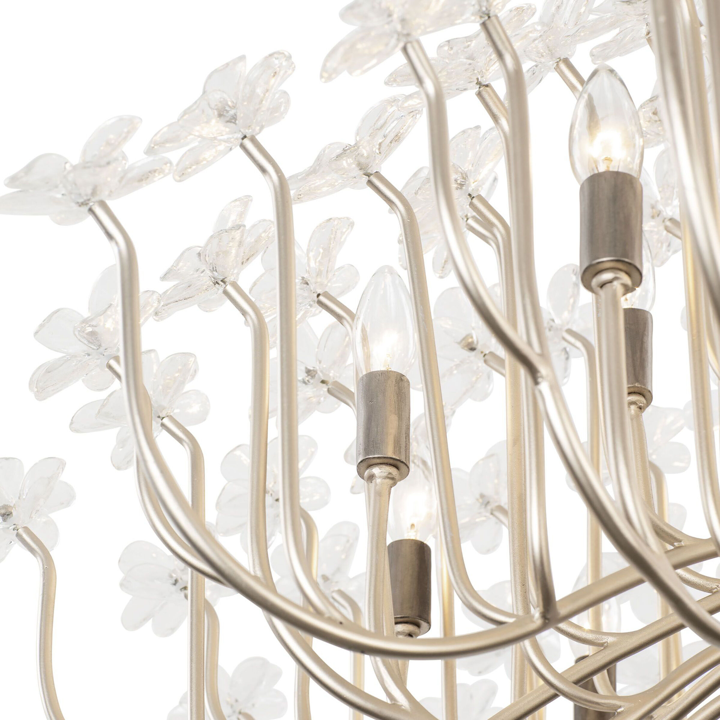 Wildflower 15 Light 40 inch Gold Dust Chandelier Ceiling Light, Smithsonian Collaboration