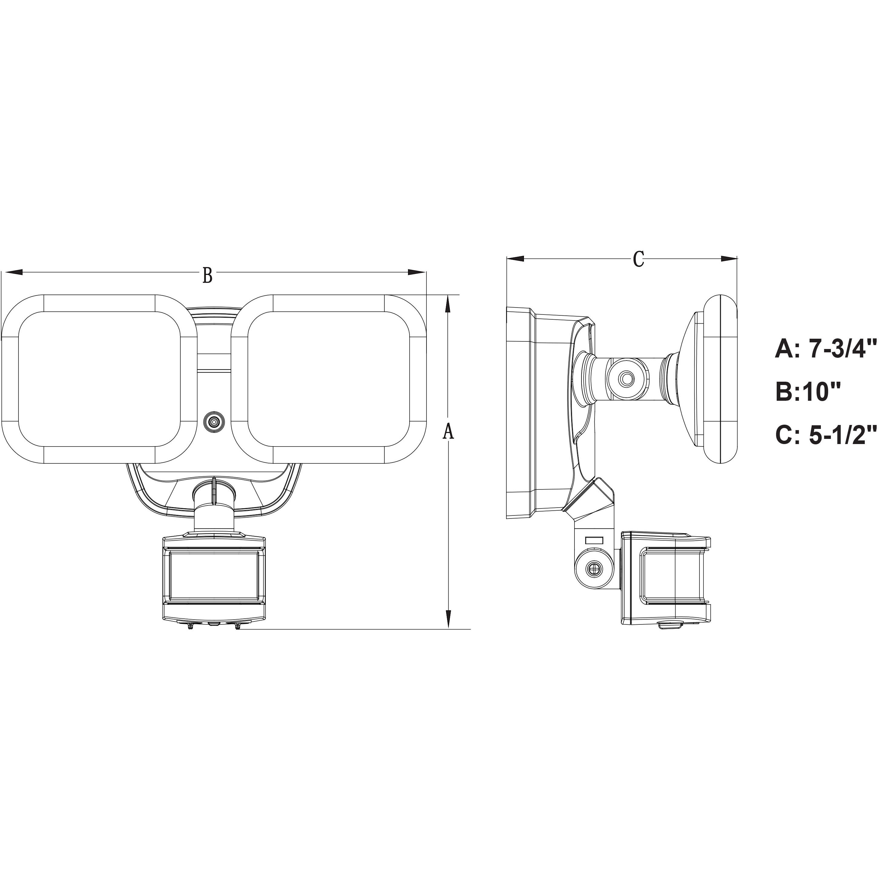 Theta LED 7.75 inch Bronze Outdoor Security in 2